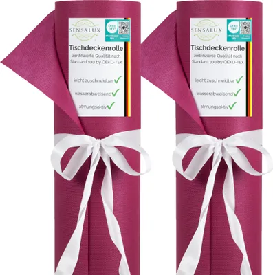 Produktbild von Sensalux Tischdeckenrollen-Set, 2 Stück, 1,5m x 25m Beere
