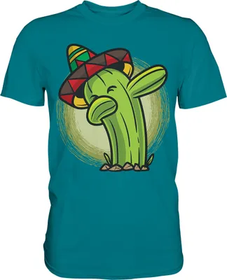 Produktbild von Dabbing Kaktus Sombrero T-Shirt – Diva Blue / M