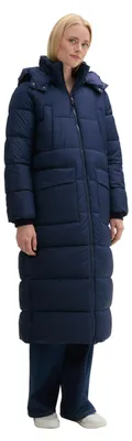 Immagine prodotto di TOM TAILOR, giacca imbottita lunga in denim da donna, modello 10668, colore blu "Sky Captain", taglia L