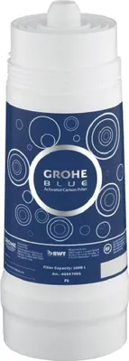A product shot of a water filter cartridge.