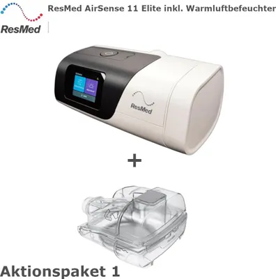 Produktbild von ResMed CPAP-Gerät AirSense 11 Elite (inkl. HumidAir 11 Warmluftbefeuchter) - Aktionspaket 1