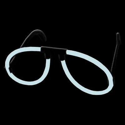 Produktbild von Knicklichter Pilotenbrille Weiss – 8h leuchtend, Party-Accessoire, e Qualität
