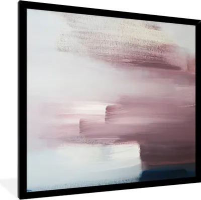 Produktbild von MuchoWow® Gerahmtes Poster Malerei - Ölgemälde - Abstrakt 40x40 cm - Poster mit Schwarzem Bilderrahmen Wandposter Rahmen Foto Bilder - Mit Rahmen - Wanddekoration Schlafzimmer