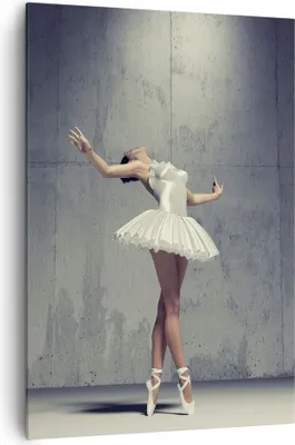 Produktbild von Bild auf Leinwand - Leinwandbild - Einteilig - Ballerina Weiß Wand - 70x100cm - Wand Bild - Wanddeko - Wandbilder - Leinwanddruck - Wanddekoration - Leinwand bilder - Wandbild - PA70x100-4344
