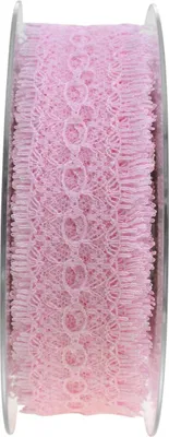 Produktbild von Spitzenband Rosa B35mm L20m - Geschenkdeko Hochzeit Tischschmuck Vintage DIY Basteln