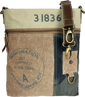 Produktbild von Sunsa Damen Umhängetasche. Crossover Bag mit Viele Fächern. Vintage- Retro Stil Schultertasche. Crossbody Tasche