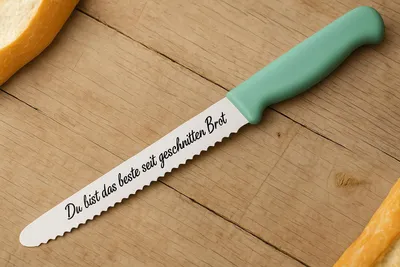 Image de Böker Couteau à petits pains Vert menthe Tu es le meilleur depuis le pain tranché