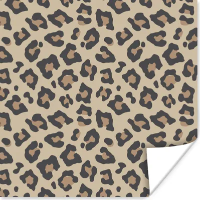 Produktbild von MuchoWow® Poster Leopard - Pastell - Tiermuster 100x100 cm - Babyzimmer
