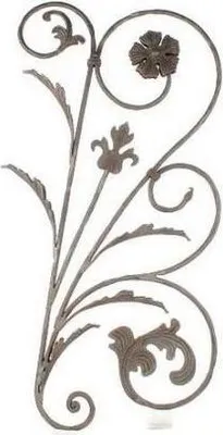 Immagine prodotto di LogistSystem - Ornamento in ferro battuto 940x500 mm - ad esempio come elemento per inferriate - ringhiere - recinzioni - cancelli - rosoni - grate 13.082