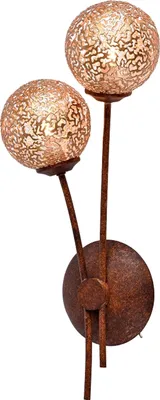 Immagine prodotto di Paul Neuhaus applique alogena 2 fiamme marrone interruttore stile country