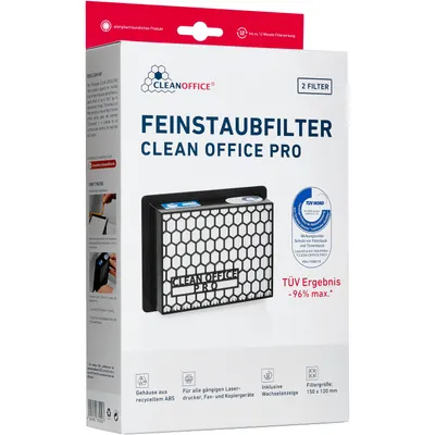 Produktbild von Clean Office Pro Feinstaubfilter, Auslassfilter, Schwarz, 2 Stück(e)