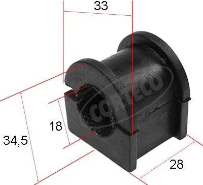 Produktbild von CORTECO 80000450 Lagerung Stabilisator Stabigummi Hinten für FORD MONDEO II Kombi (BNP) MONDEO II (BAP) MONDEO I (GBP) MONDEO II Stufenheck (BFP)