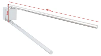 Produktbild von tesa Ekkro Handtuchhalter chrom zweiarmig schwenkbar