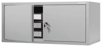 Produktbild von Schrankerweiterung Aktenschrank mit 2 Flügeltüren | Zusatzschrank für Büroschrank Extraschrank Stahl Mehrzweckschrank klein Werkstatt 38x80x40cm Grau