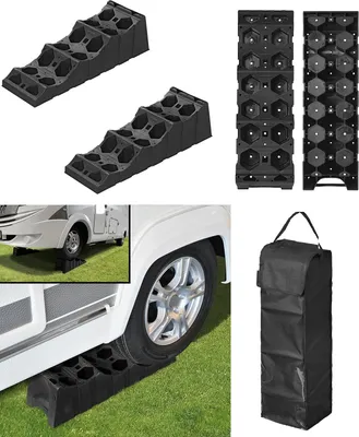 Produktbild von AS 2x Auffahrkeile 3 Ebenen Ausgleichskeile Wohnmobil profilgeformter Stufenkeil 5t AS