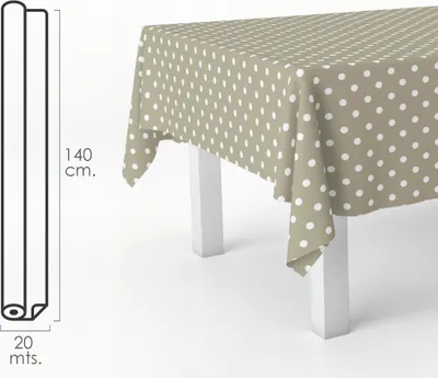 Produktbild von Mantel Hule Rollo 140 cm. x 20 metros. Topos Fleck