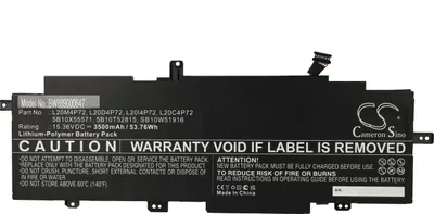 Produktbild von vhbw Akku Ersatz für Lenovo 5B10X55571, L20C4P72, L20D4P72, L20M4P72, L20l4P72, SB10W51916, 5B10T52815 für Notebook (3500 mAh, 15,36 V, Li-Polymer)