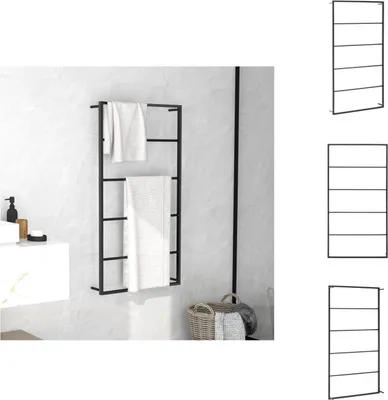 Obrázok produktu pre vidaXL Stojan na uteráky čierny 60x10x116 cm oceľ - Stojan na uteráky