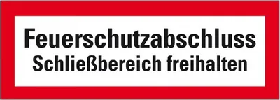 Produktbild von Dreifke® Aufkleber I Feuerwehr:Feuerschutzabschluss Schließbereich freihalten...