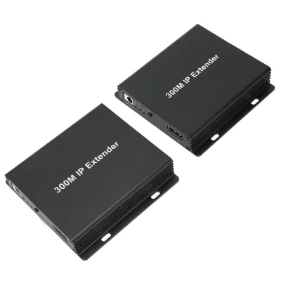 Obrázek produktu pro 300M IP extender HD 1080P HD multimediální rozhraní přes CAT5e/6/7 přímý 1 to 1 extender IP vysílač přijímač 100-240V (EU zástrčka)