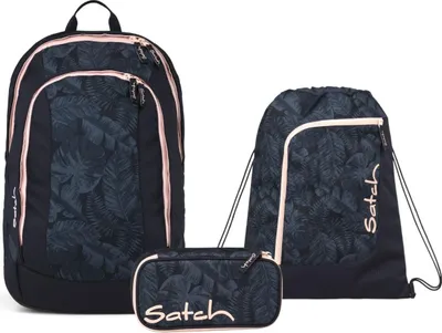 Produktbild von Satch, Schulrucksack-Set AIR Midnight Jungle 3-teilig