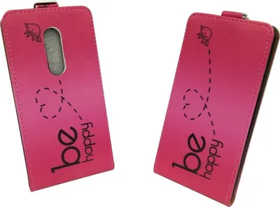 Produktbild von Handyhülle Tasche für Handy ZTE Axon 7 Be Happy Pink