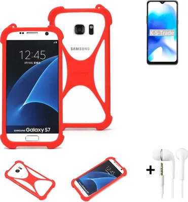 Produktbild von Handy-hülle + Kopfhörer kompatibel mit Blackview A80s Schutz-hülle Bumper Silikon Schutz Hülle Cover Case Silikoncase Silikonbumper TPU Softcase
