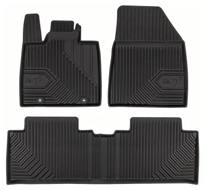 Image de Tapis avant en caoutchouc + tunnel pour BYD Atto2 DM-i 2024- (SUV) – 3 pièces, noirs, sur mesure