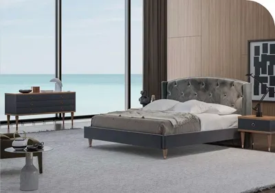 Image de Commode design avec tiroirs Natural Walnut- Matt Anthracite
