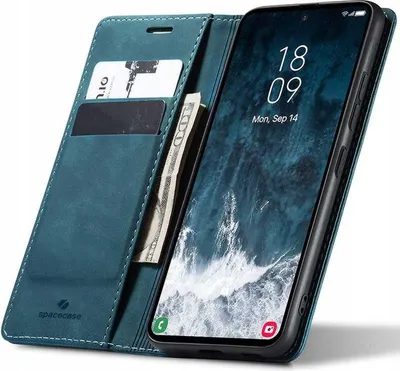 Immagine prodotto di SPACECASE Custodia flip a portafoglio per Galaxy S23 FE Blu