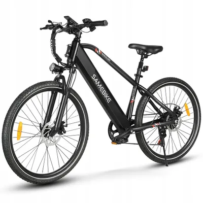 Productafbeelding van Samebike 26-inch elektrische fiets, trekkingfiets, e-cityfiets, stadsfiets met 36V 15Ah lithiumbatterij voor een groot bereik, model RS-A01, kleur zwart, voor heren