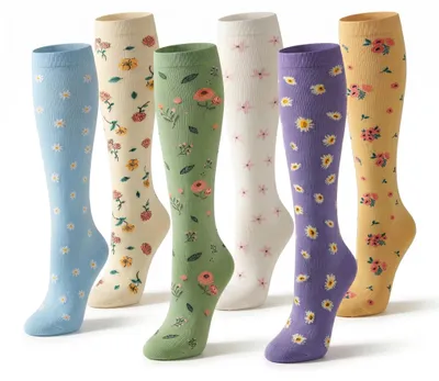 Productafbeelding van Solidchoice - Uni Compressiekousen zonder Slip 6 Paar Lange Kousen voor Sport