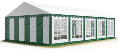 Produktbild von TOOLPORT Partyzelt Festzelt 5x10 m Garten-Pavillon PVC Plane 700 N in grün-weiß Wasserdicht