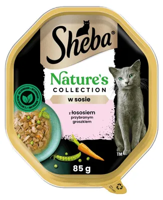 Produktbild von Sheba Nature's Collection 85g Lachs Grünem Erbsen in Sauce Nassfutter Für Katzen