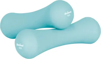 Image de Rebel RBA-2329-1 Haltères en fonte et néoprène 2 × 1 kg, bleu clair