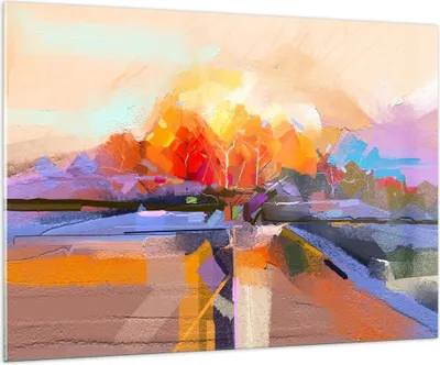 Produktbild von Bilder auf glas - Abstraktion modern - 100x70cm - Glasbilder - Wandbilder - Kunstdruck - zum Aufhängen bereit - Wanddekoration aus Glas - Glas Bilder - Wandbild auf Glas - Einteilig - GAA100x70-4097