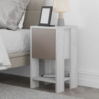 Produktbild von Skye Decor, Ema- Ema HMS, Weiß, Nachttische & -schränke, 55x30x30 cm, 100% Melaminbeschichtete Partikelplatte