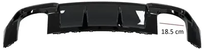 Productafbeelding van Diffusor voor Audi A3 8V facelift (modeljaren 2016-2019), glanzend zwart, met RS3-look, uitsluitend geschikt voor auto's met een S-line bumperset.