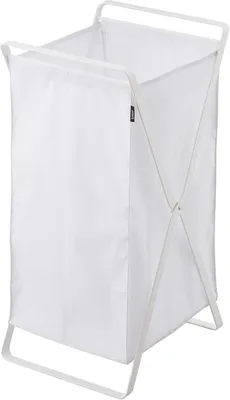 Image de YAMAZAKI - Panier à Linge Pliable Blanc - H64 cm
