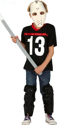 Produktbild von Assassinenkostüm mit Hockeymaske für Jungen 5 bis 6 Jahre (110-115 cm)