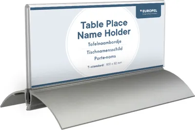 Zdjęcie produktu dla EUROPEL 350087 Tabliczka znamionowa EUROPEL, 61 x 210 mm, podstawa aluminiowa
