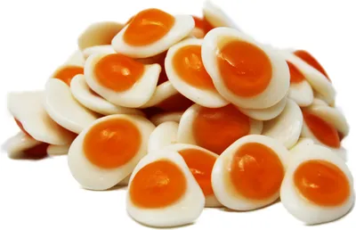 Immagine prodotto di Uova fritte in gelatina di frutta con base di zucchero a schiuma soffice e delicata 175g