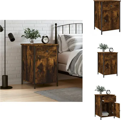 Obrázek produktu pro vidaXL Noční stolek kouřový dub 40x42x60 cm materiál na bázi dřeva - Noční stolky