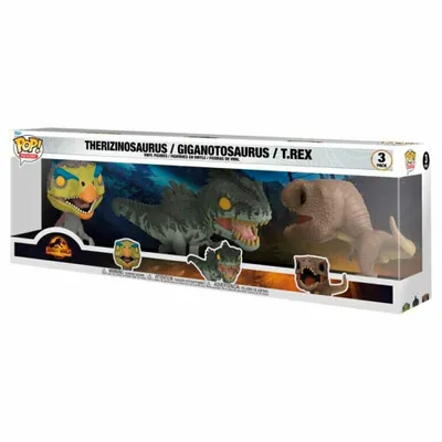 Produktbild von Funko Pop! Jurassic World: Dominion - Therizinosaurus, Giganotosaurus & T-Rex Exclusive 3-Pack