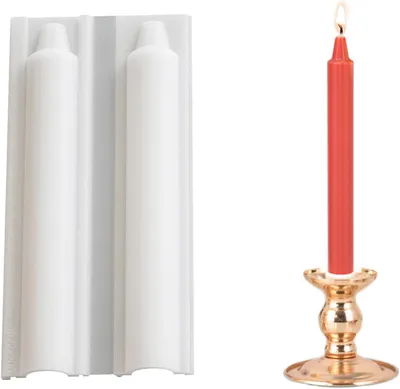 Imagen del producto de Molde de silicona para velas, 2 x 18 cm, de forma alargada, para la fabricación de velas
