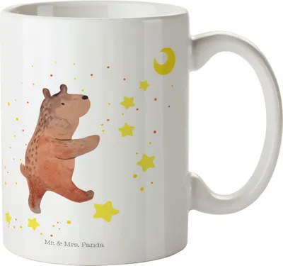 Produktbild von Mr. & Mrs. Panda Trinklernbecher Bär Träume - Weiß - Geschenk, Plastikbecher, Kinderbecher, Kunststoffbecher, Pott, Traum, Traumdeutung, Teddy, Henkelbecher, Träumen