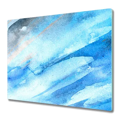 Produktbild von Küchenschneidebrett - Glasschneidebrett - Herdabdeckung - abstraktes Aquarell