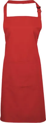 Obrázek produktu pro Premier Workwear PR154 | Colours Zástěra s kapsou - 72 x 86 cm - pratelná do 60 - Barva: červená (cca Pantone 200) - Rozměr: 72 x 86 cm