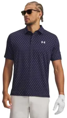 Produktbild von Under Armour Golf Playoff 3.0 Printed Kurzarm-poloshirt Blau L / Regular Mann Blau L