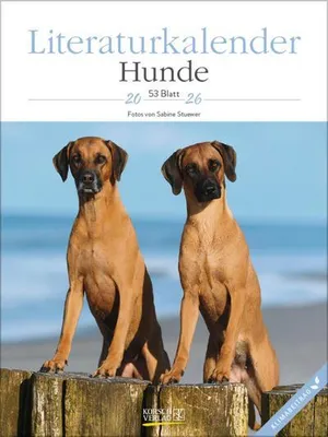 Image de Calendrier littéraire « Chiens » 2026 : calendrier hebdomadaire littéraire * 1 semaine par page * citations littéraires et illustrations * production neutre en carbone * 24 x 32 cm